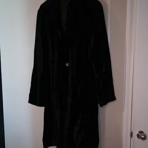 Long furry black coat